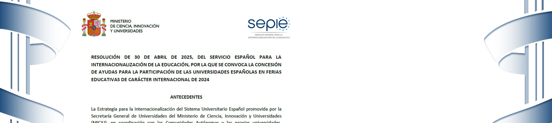 Ayudas a Universidades españolas para participación en ferias educativas